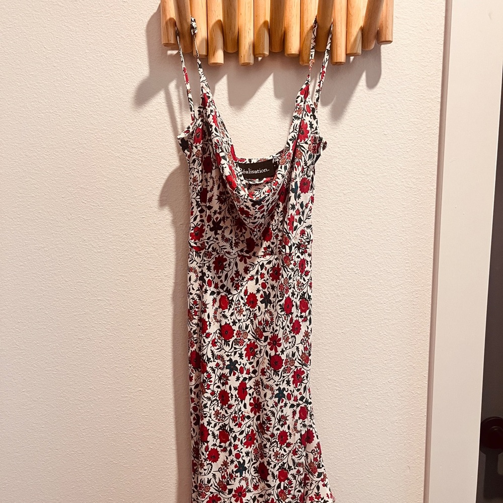 Realisation Par Red and Black Floral Dress